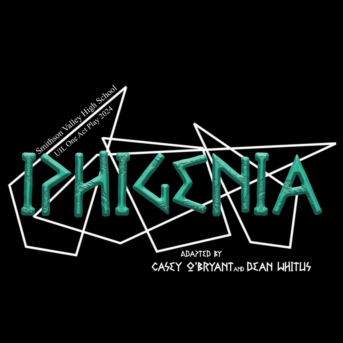 The cast and crew are having a public performance of their award-winning one-act play "Iphigenia," on Tuesday, April 9, at 6:30 p.m. Admission is free. (Graphic courtesy of Smithson Valley Theatre Company)