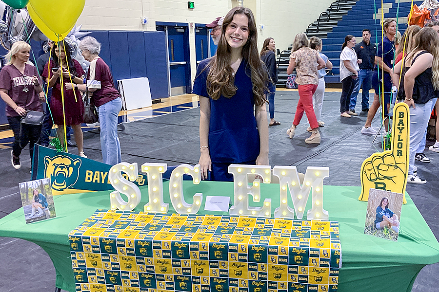 Carleigh Dickson plans to study international supply chain management at Baylor University in the fall.