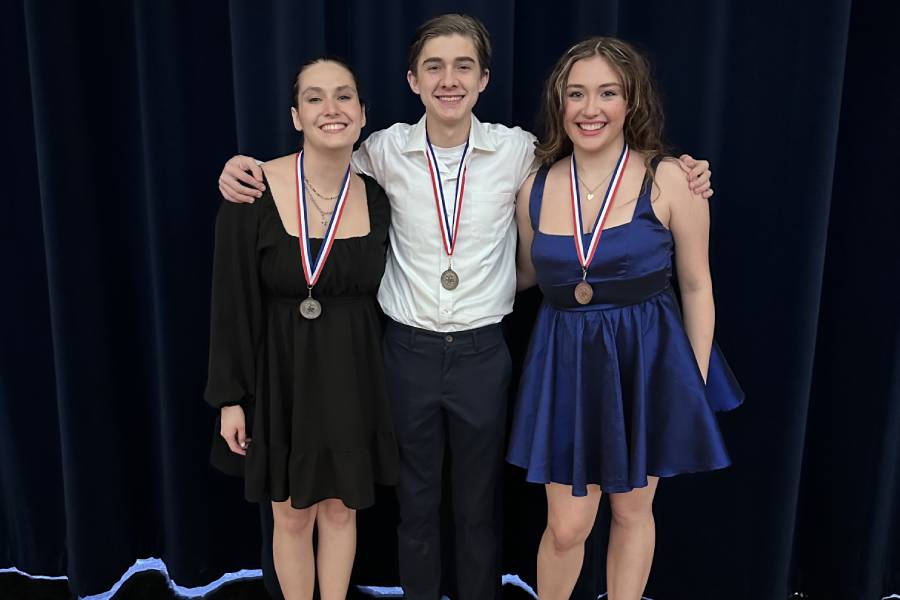 (Left to Right) Alyssa Reboulet and Hunter Starr earn All Star cast awards, while Katelyn Olivares earns Honorable Mention. 